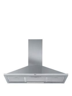 Whirlpool Akr590Ukix 90Cm Built-In Pyramid Cooker Hood - Stainless Steel